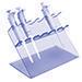 Pipette stands store the liquid transferring devices upright and organized when not in use. Easily access the glass tools from the multi-plate supports that have decreasing sized slots on base to offer the bulb tip optimal stability. Preventing contact with countertops, the racks decrease contaminated testing. Available in different overall dimensions, colors, and placement quantities, the compact pipettor stand options will accommodate specific working environment needs.